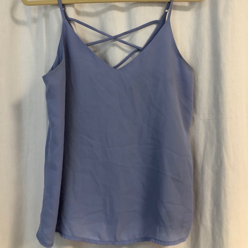 Periwinkle Chiffon Tank Top